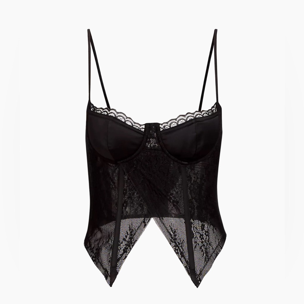 NWT Guizio Montesano Lace Wrap Corset Top